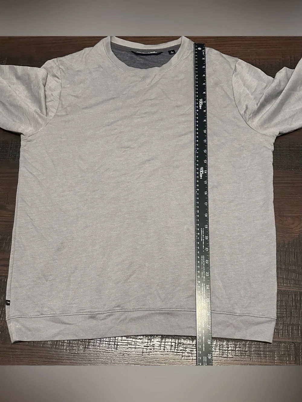 Travis Mathew Crew Neck Gray Long Sleeve Size Large